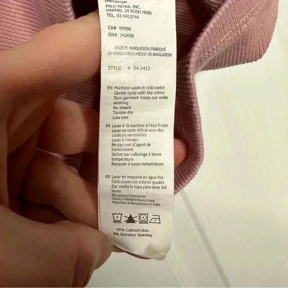 SWS Essentials Tank Top Cropped Ribbed Racerback  Pink Size Medium - Picture 9 of 16